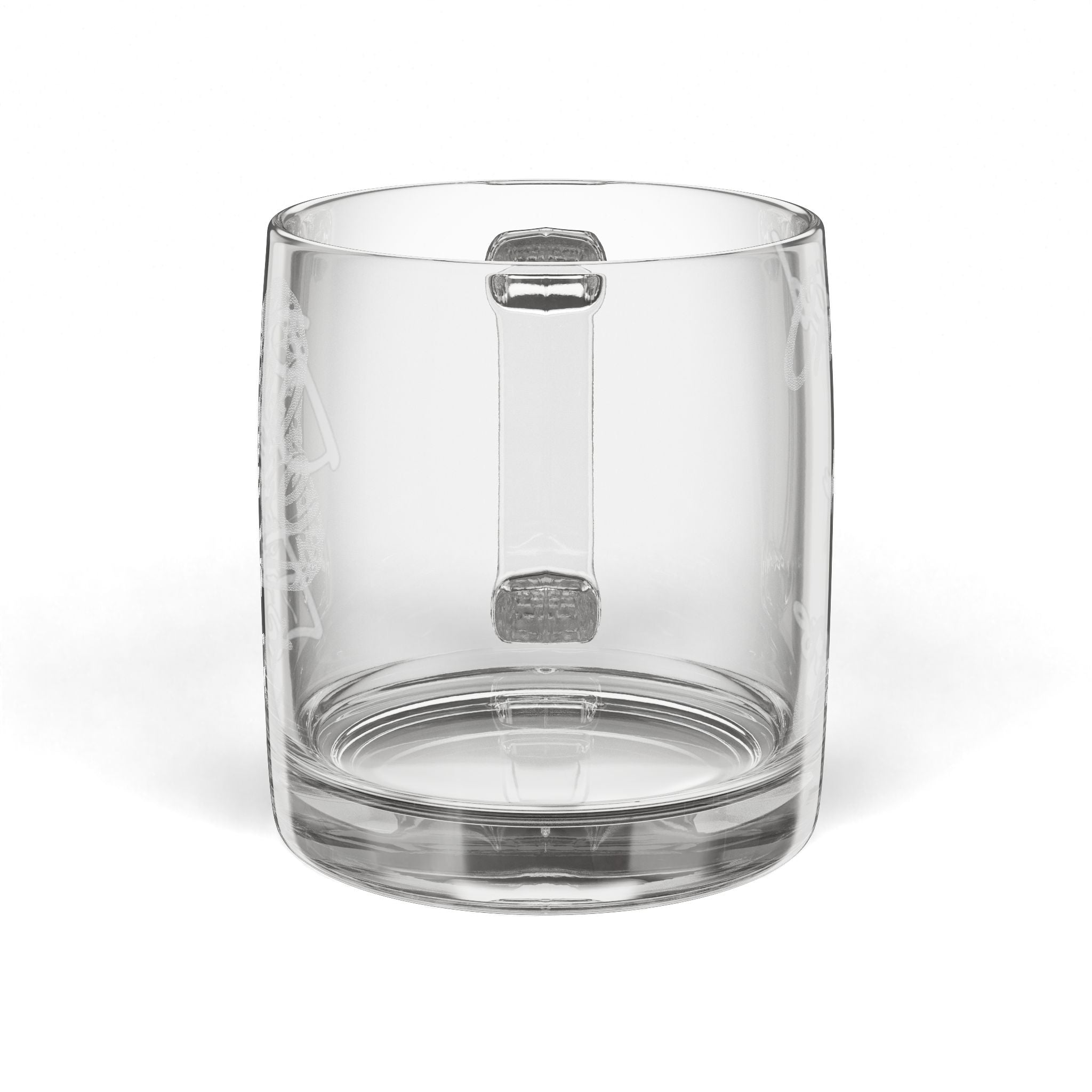 Engraved Glass Coffee Mug — 12.25 oz