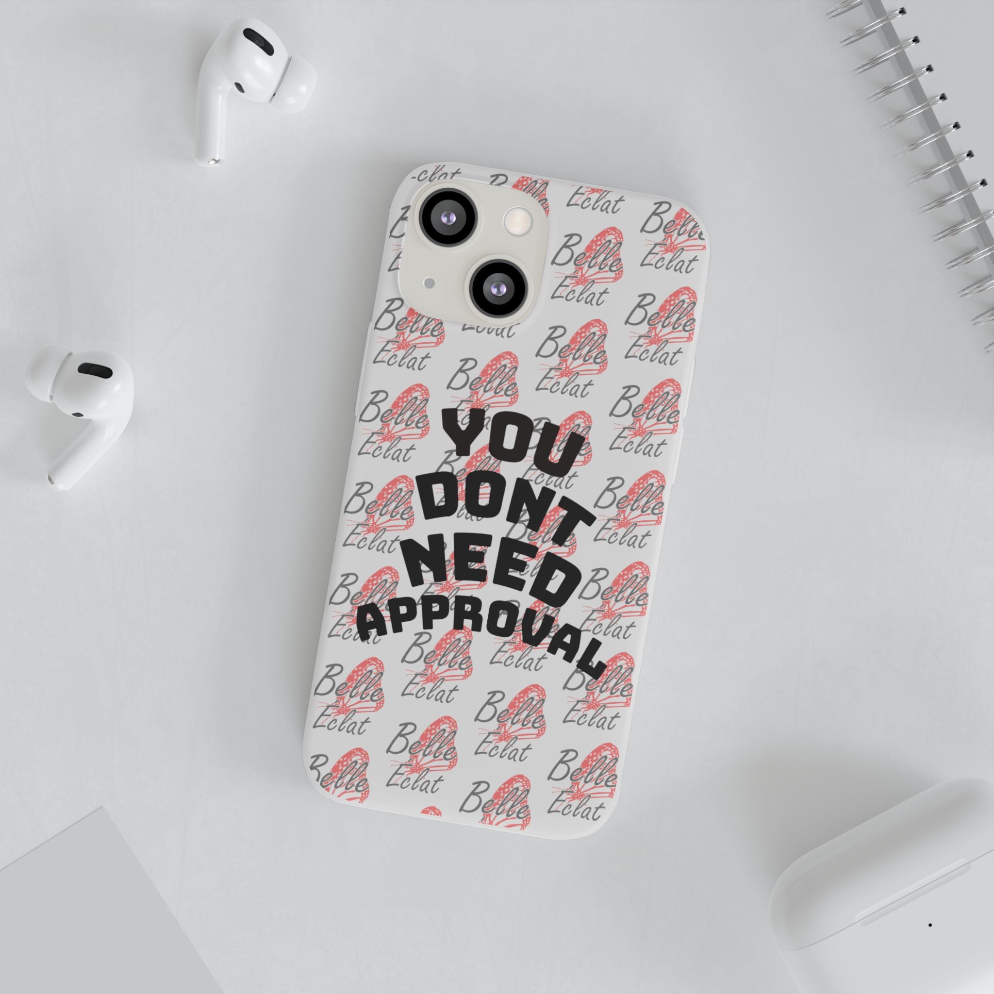 Phone Case — “You Don’t Need Approval” Clear Protective Case, Empowerment Design