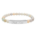 Natural Stone Stretch Bracelet (Engraved)