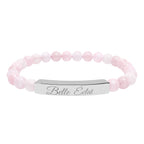 Natural Stone Stretch Bracelet (Engraved)
