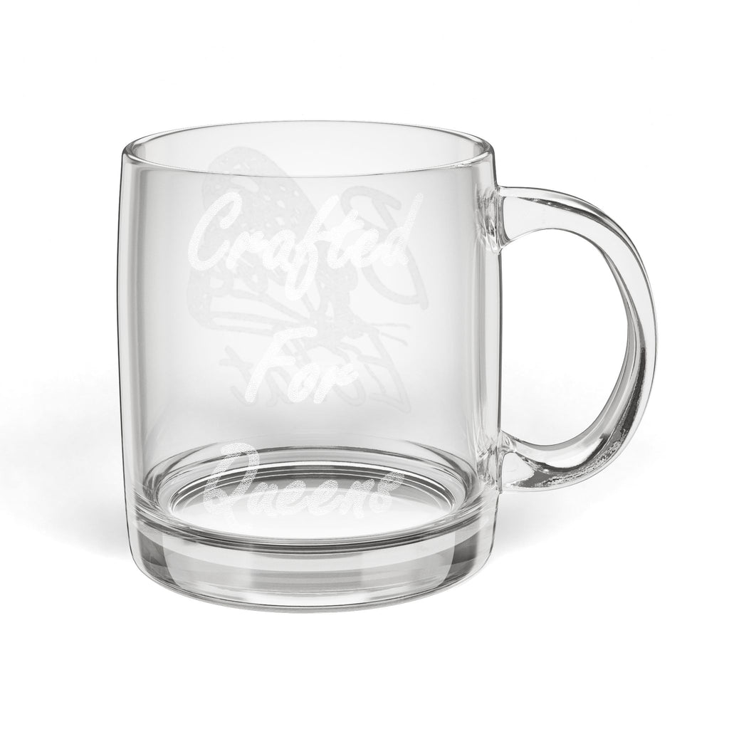Engraved Glass Coffee Mug — 12.25 oz